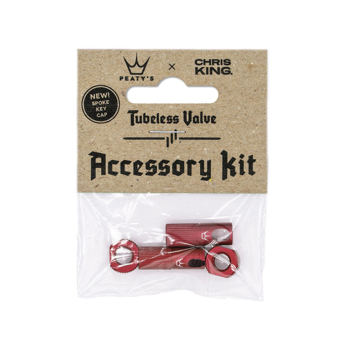 Peaty's Peaty's x Chris King Tubeless Valve Accessory Kit Red