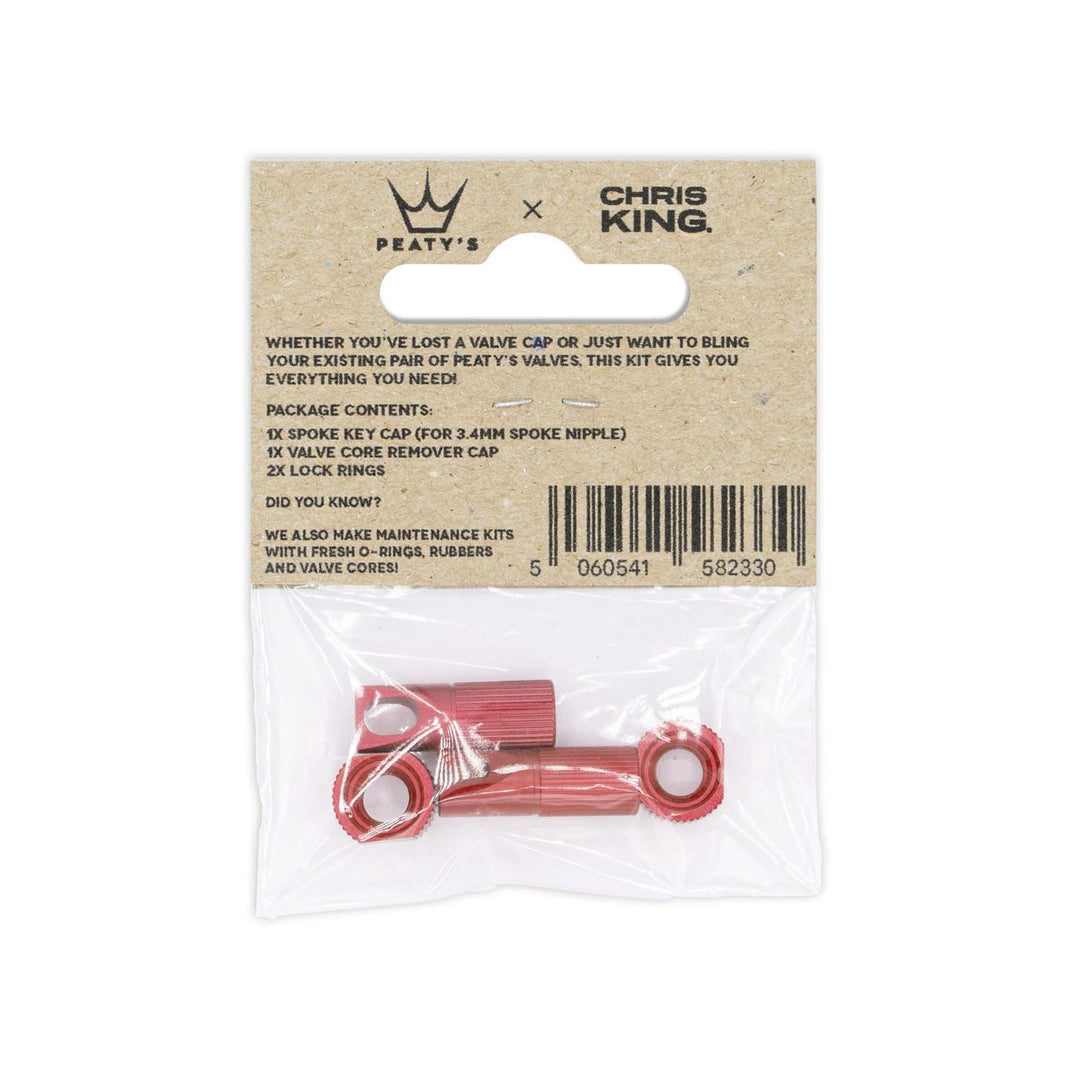 Peaty's Peaty's x Chris King Tubeless Valve Accessory Kit Red