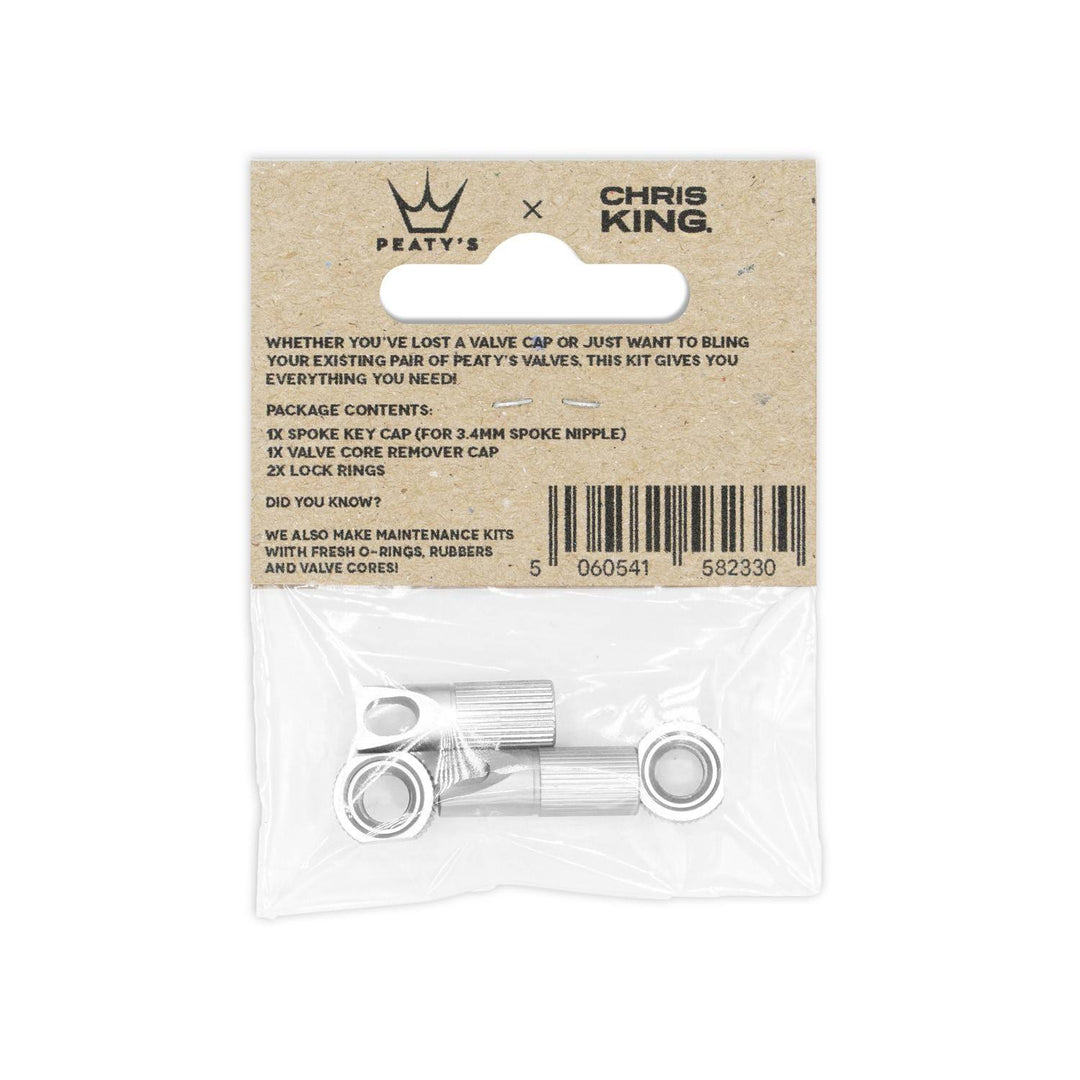 Peaty's Peaty's x Chris King Tubeless Valve Accessory Kit Silver Back