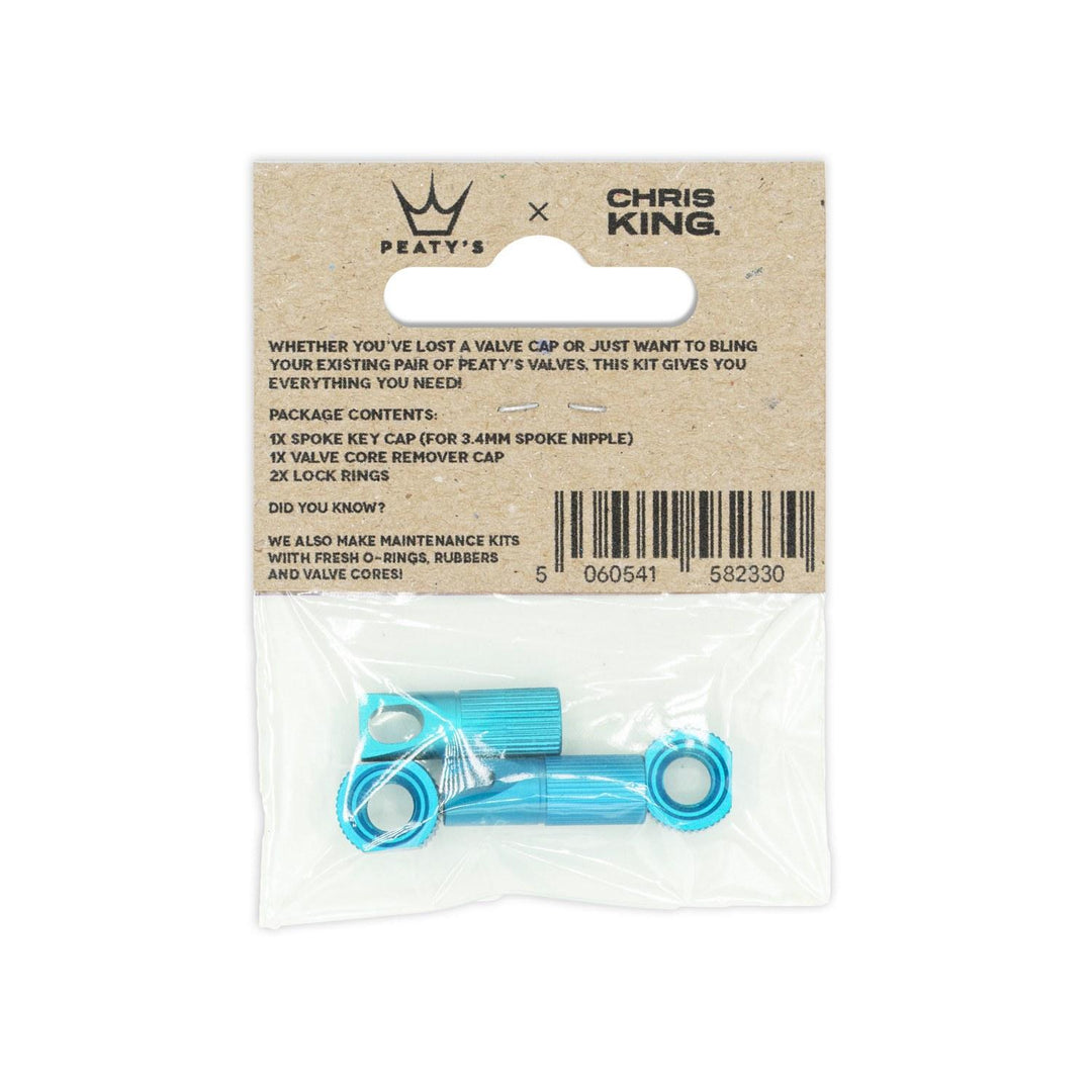 Peaty's Peaty's x Chris King Tubeless Valve Accessory Kit Turquoise Back