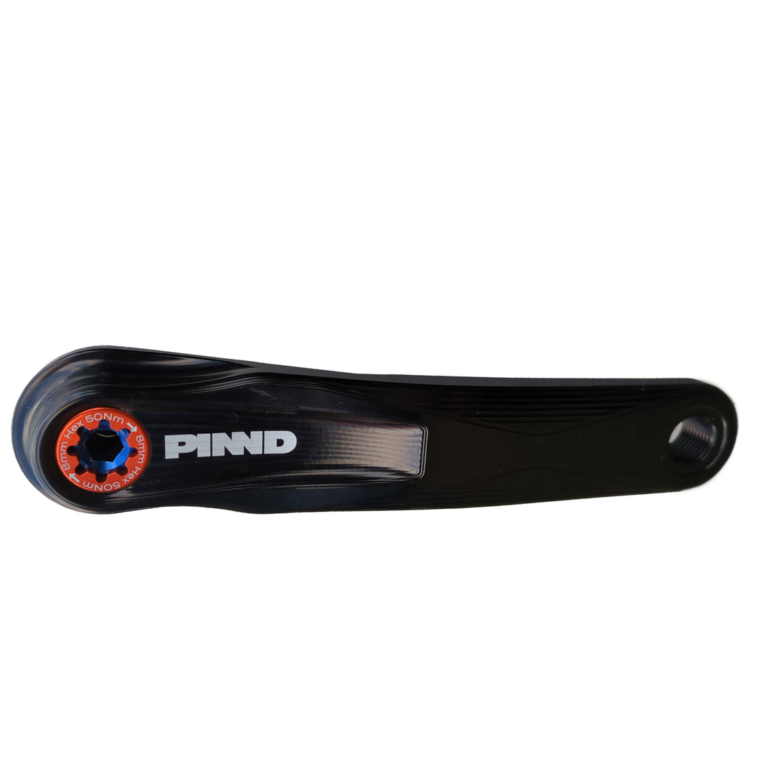 PINND Bosch/ISIS eBike Cranks Black with coloured bolts