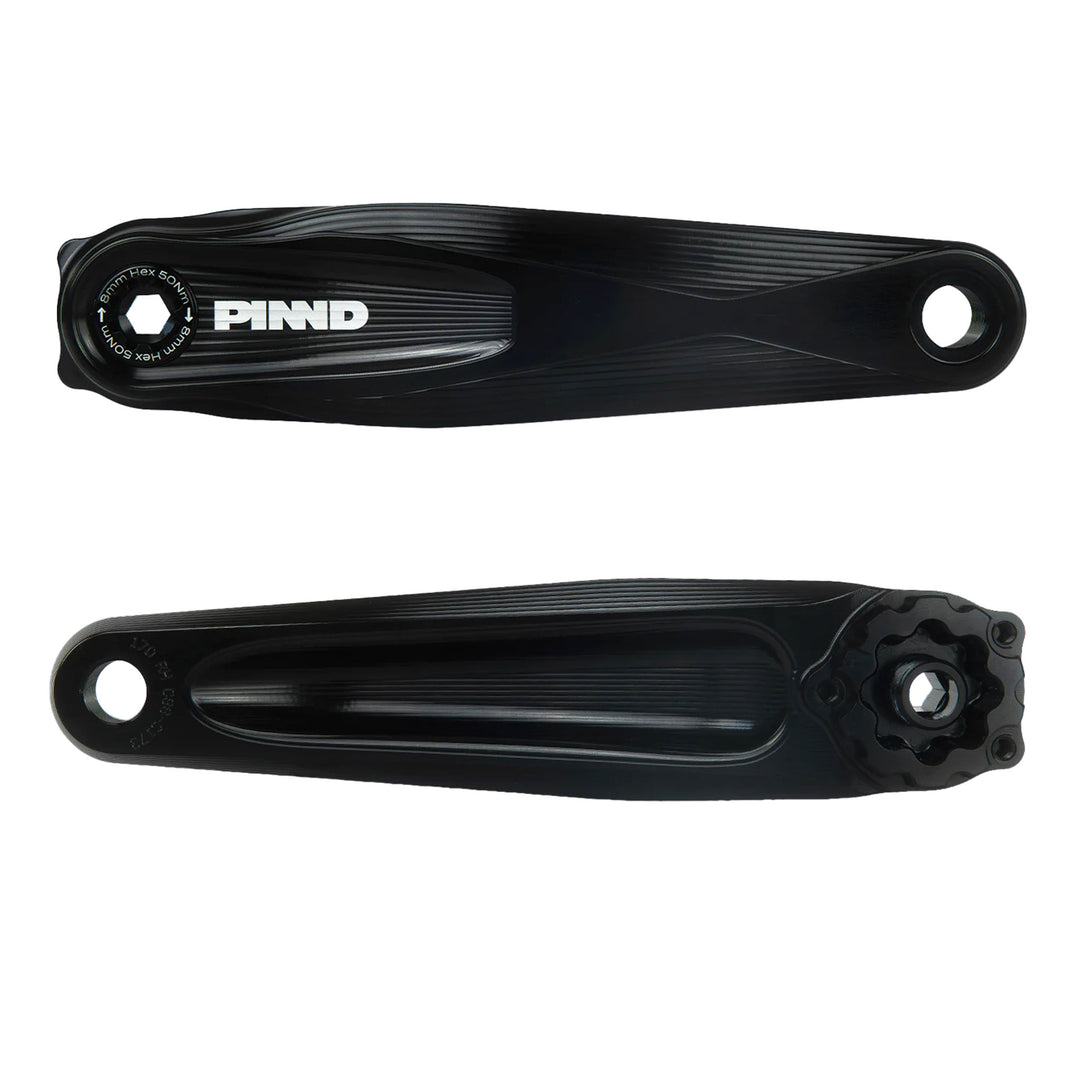 PINND Mountain Bike Cranks Black Side by Side