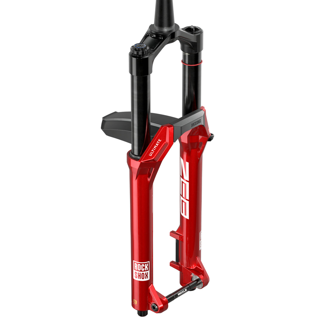 Rockshox ZEB Ultimate LinearXL Charger 3.2 RC2 Fork Electric Red with Mudguard
