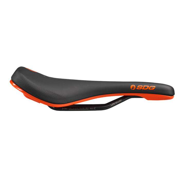 SDG Bel Air V3 Max Lux Alloy Mountain Bike Saddle Orange Side