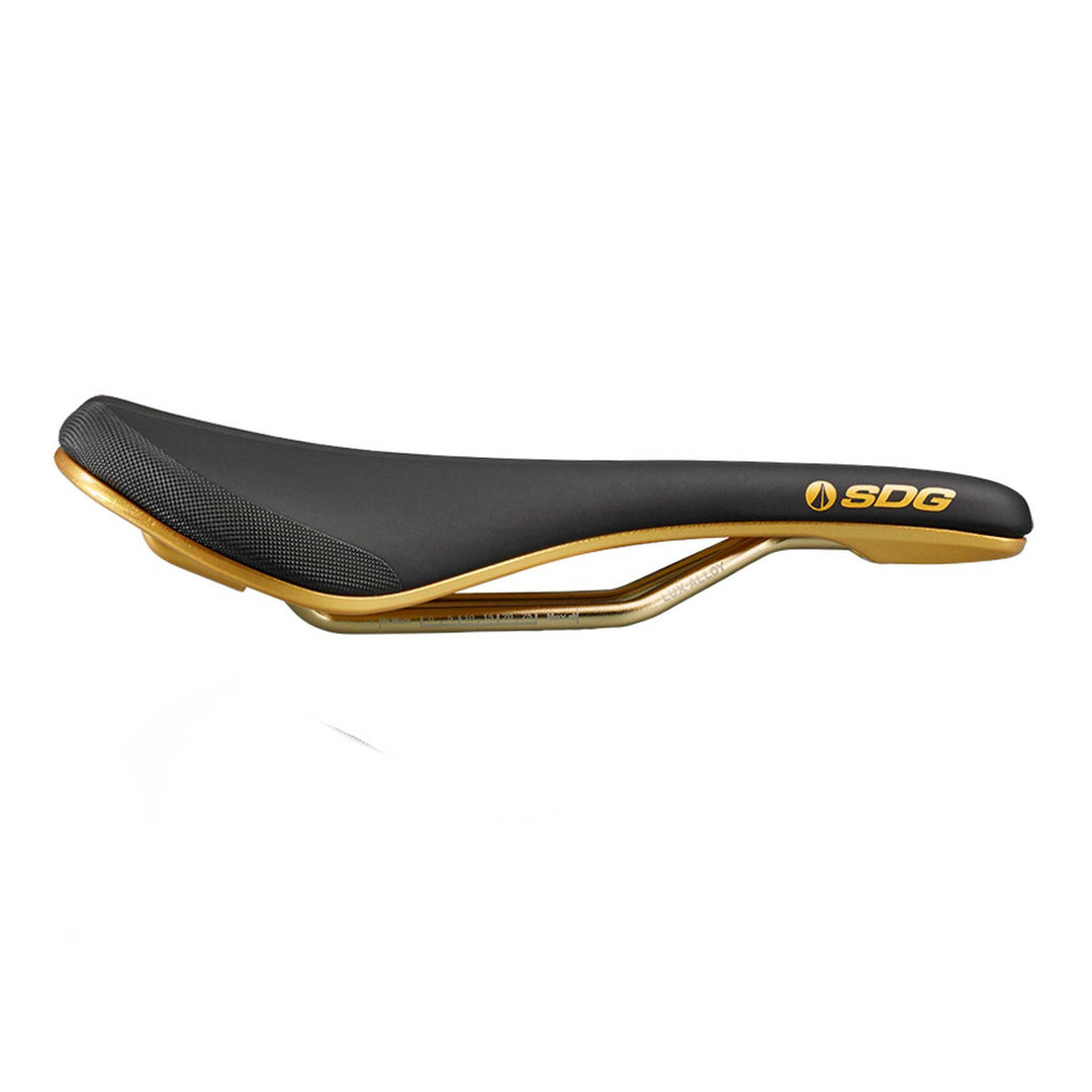 SDG Bel Air V3 Galactic Lux Alloy Mountain Bike Saddle Gold Side