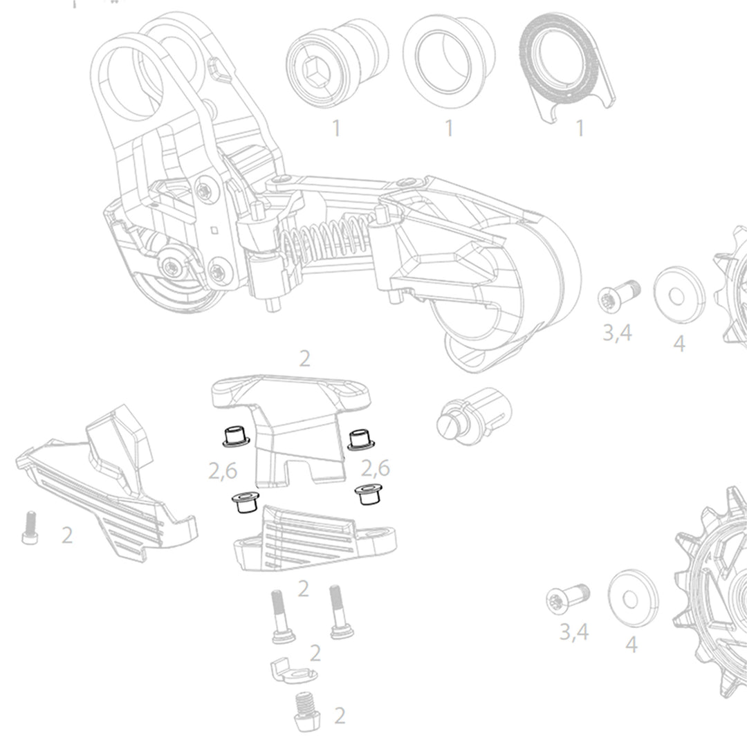 SRAM Eagle 70 and 90 Mountain Bike Derailleur Bushes