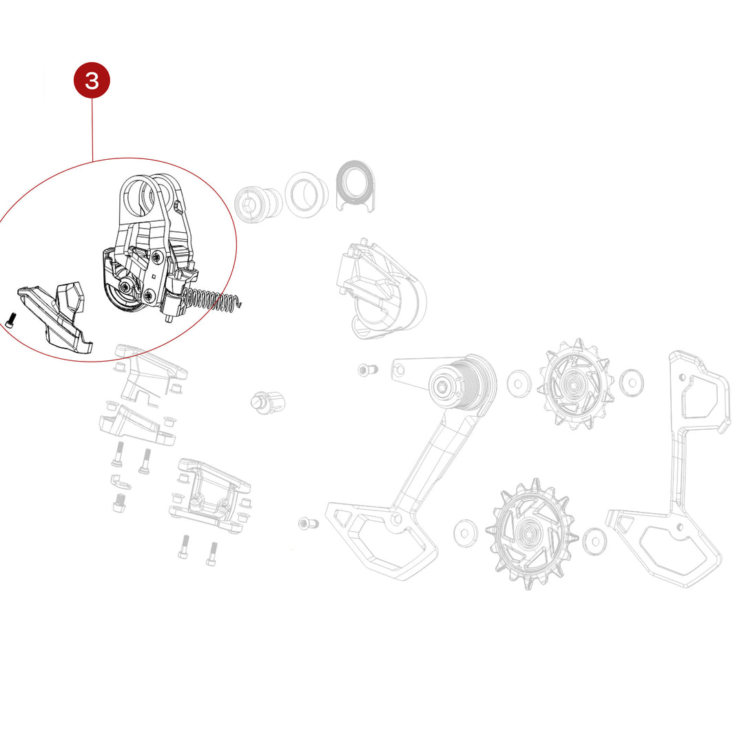 SRAM Eagle 90 Rear Derailleur B-Knuckle Kit