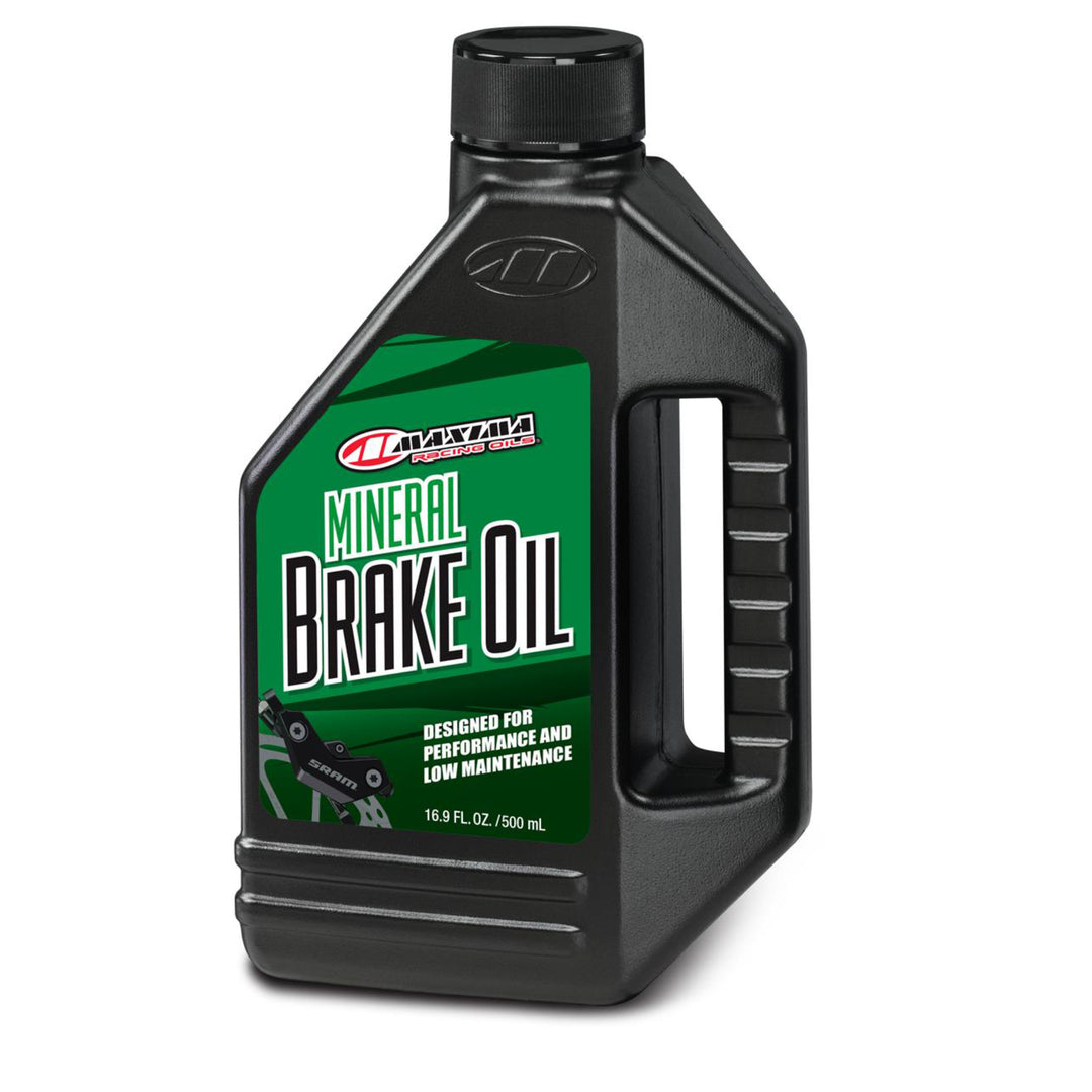 Maxima Mineral Brake Oil 500ml bottle on a white background