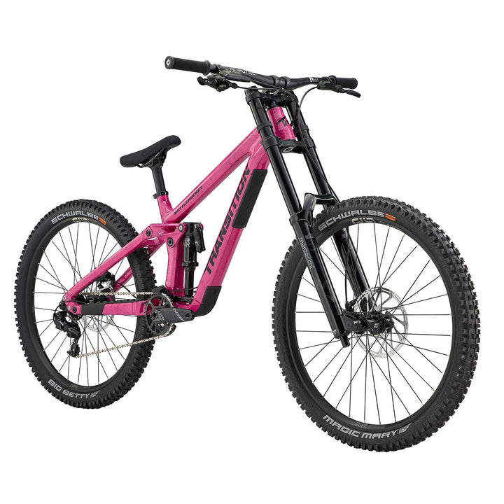 Transition Bottlerocket Dual Crown Mountain Bike Disco Flamingo Pink Front