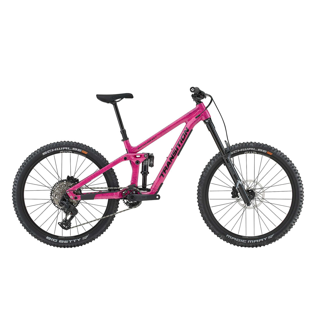 Transition Bottlerocket Single Crown Mountain Bike Disco Flamingo Pink