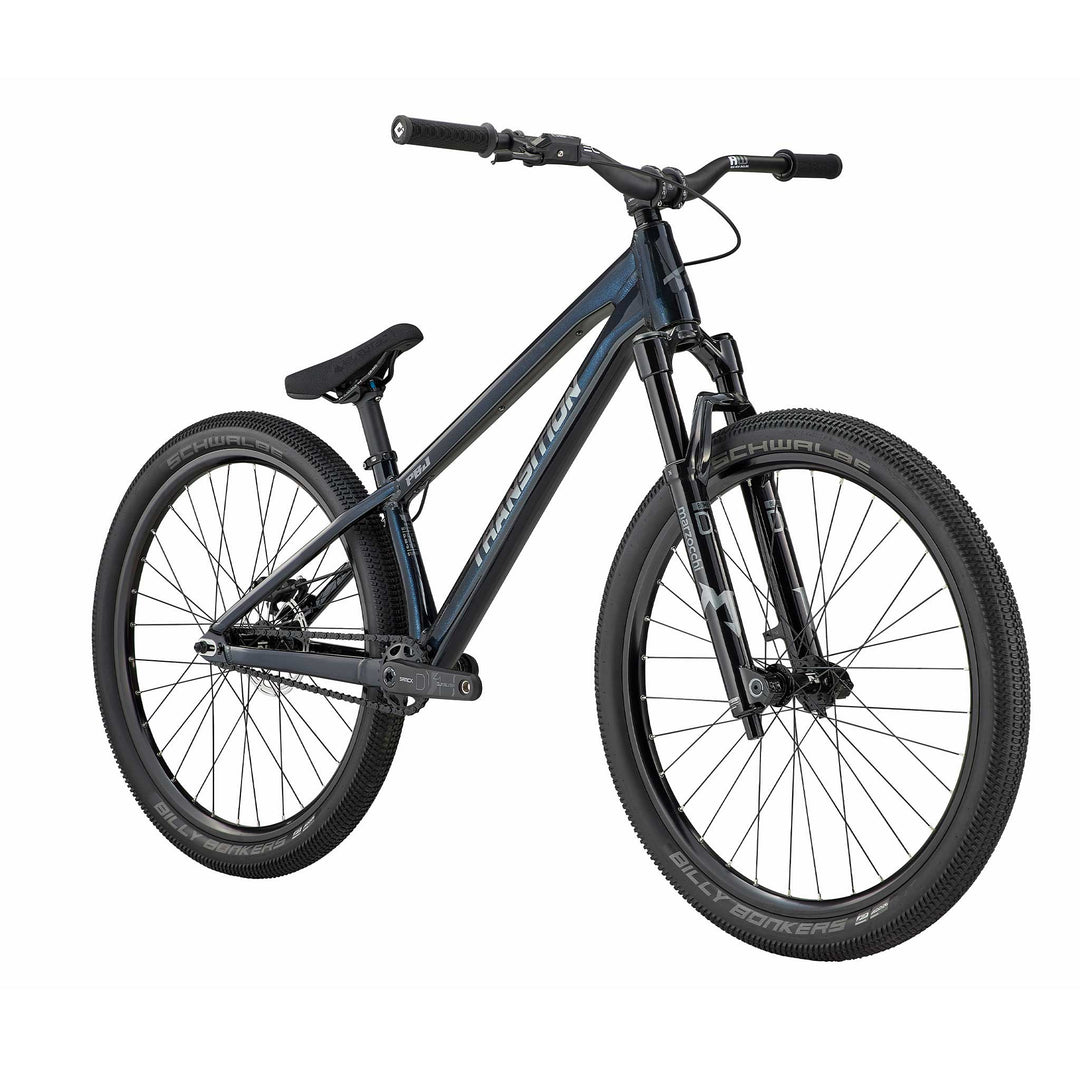 Transition PBJ Dirt Jump Bike Acid Obsidian Blue Front