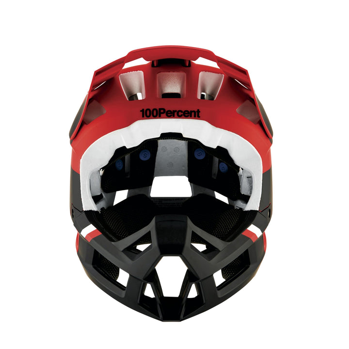 100% Trajecta Helmet Cargo Fluo Red Front