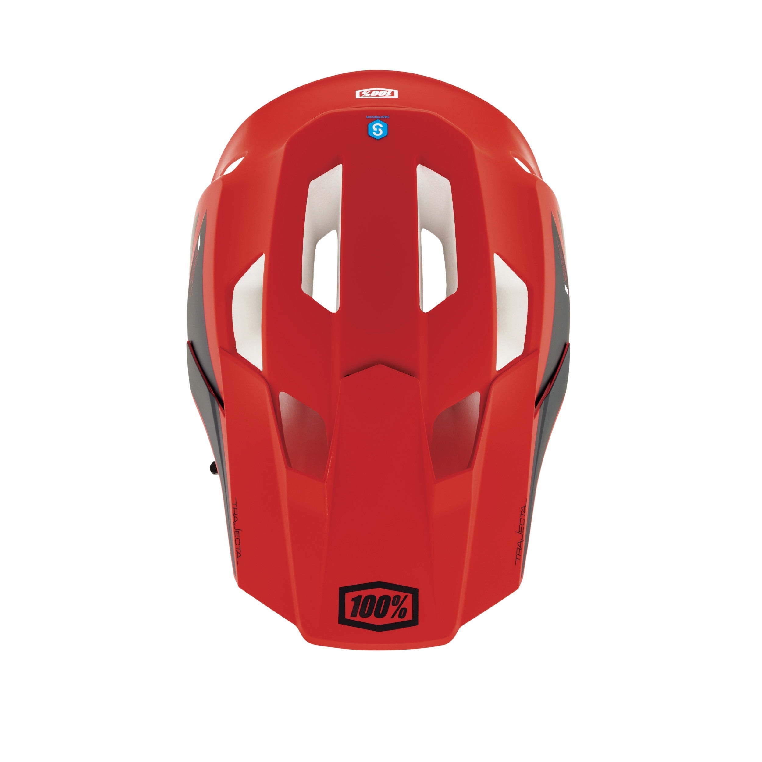 100% Trajecta Helmet Cargo Fluo Red Top