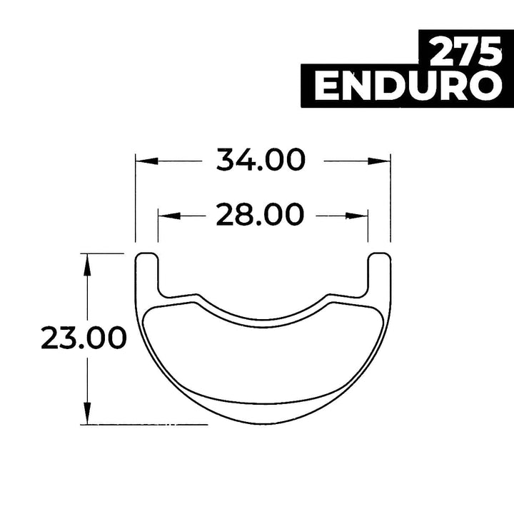 South Industries Carbon Enduro Rim 27.5 Dimensions