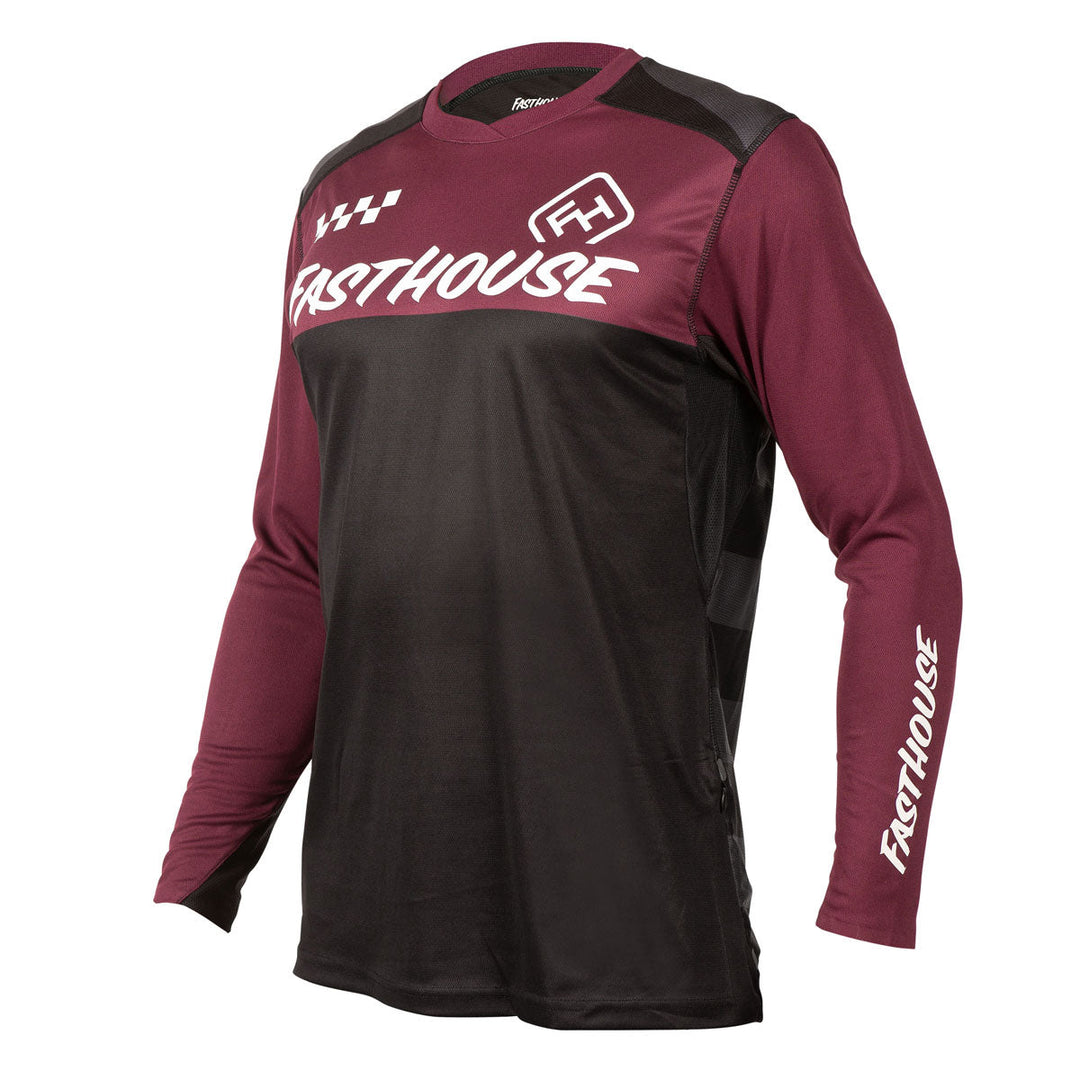 Fasthouse Alloy Block Jersey Maroon Front