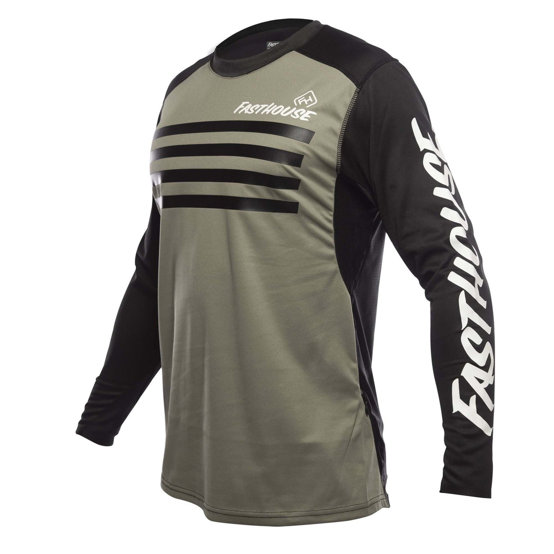 Fasthouse Alloy Stripe Jersey Moss Front