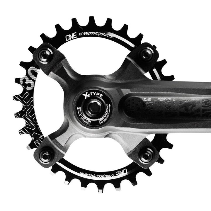 OneUp Components 104 BCD Traction Chainring Installed