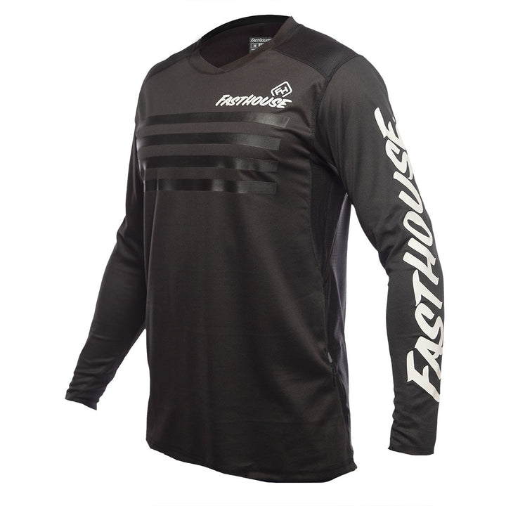 Fasthouse Alloy Stripe Jersey Black Front