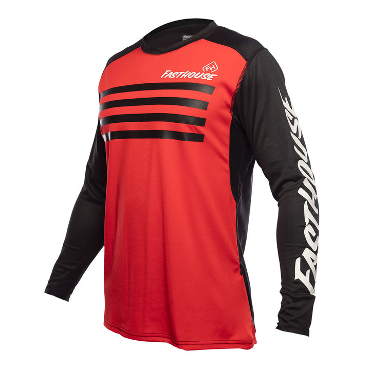 Fasthouse Alloy Stripe Jersey Red Front