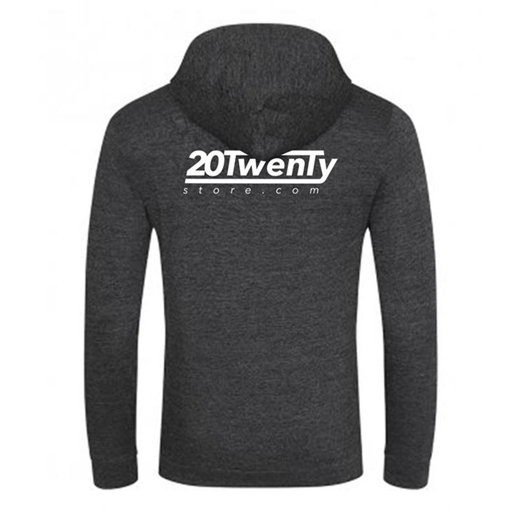 20Twenty Black Heather Zip Hoody Back