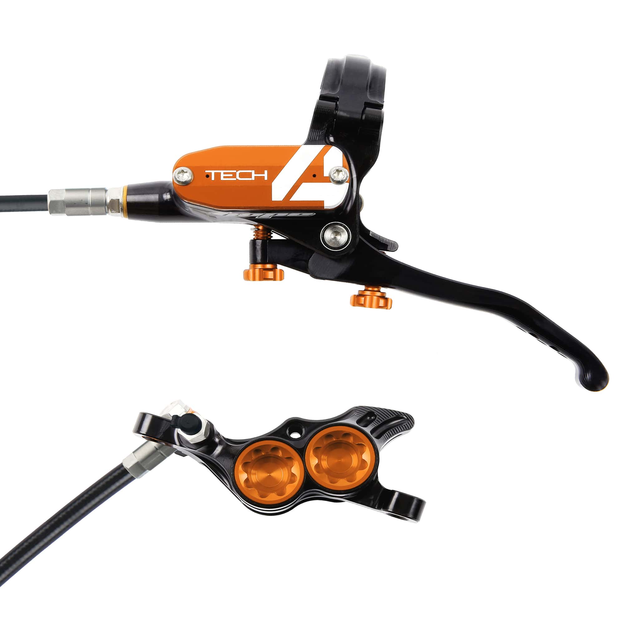 Hope Tech 4 Black Orange T4 E4 Disc Brake