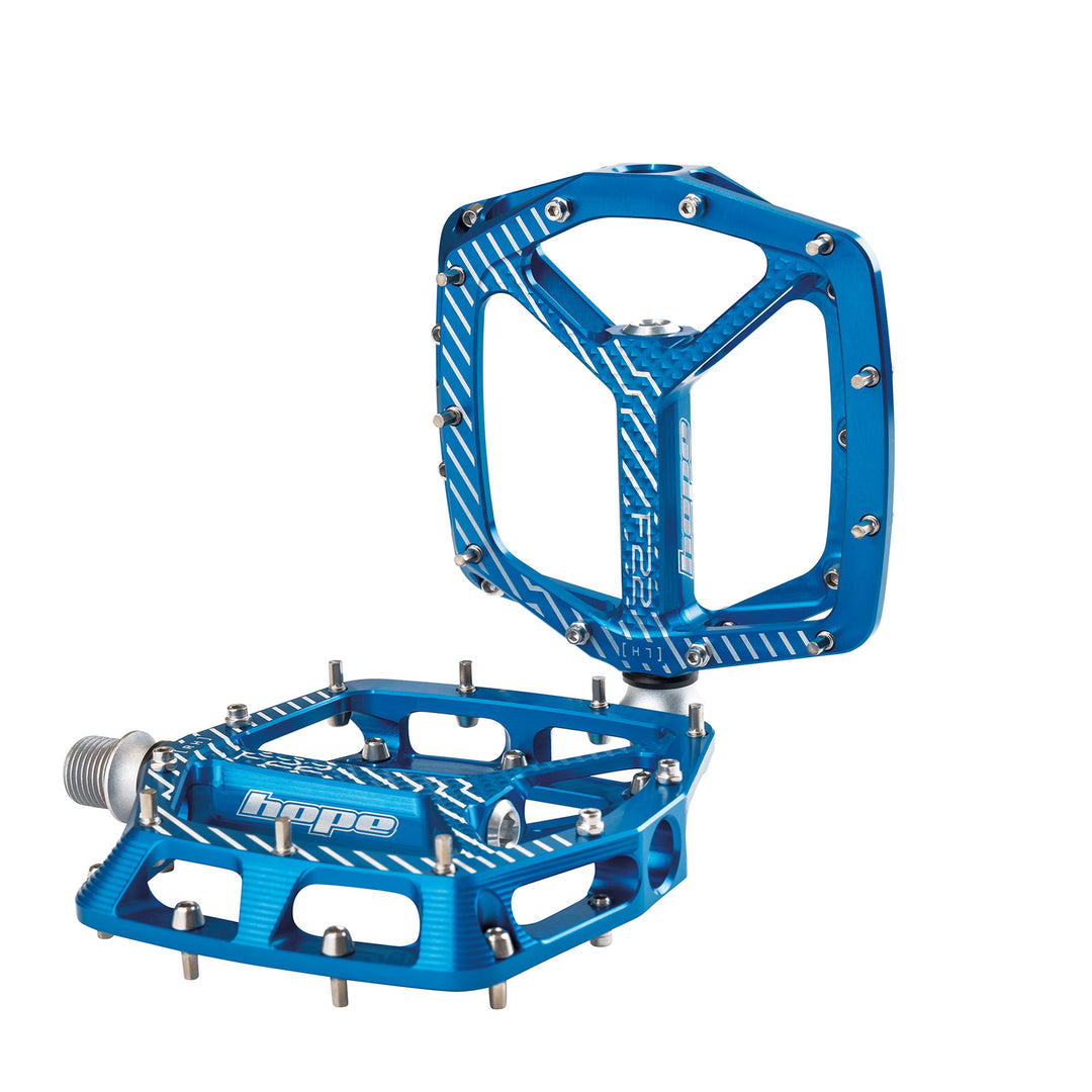 Hope F22 Flat Pedals Blue Pair