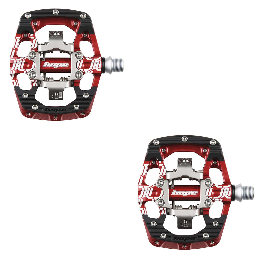 Hope Tech Union Gravity SPD Pedals Red