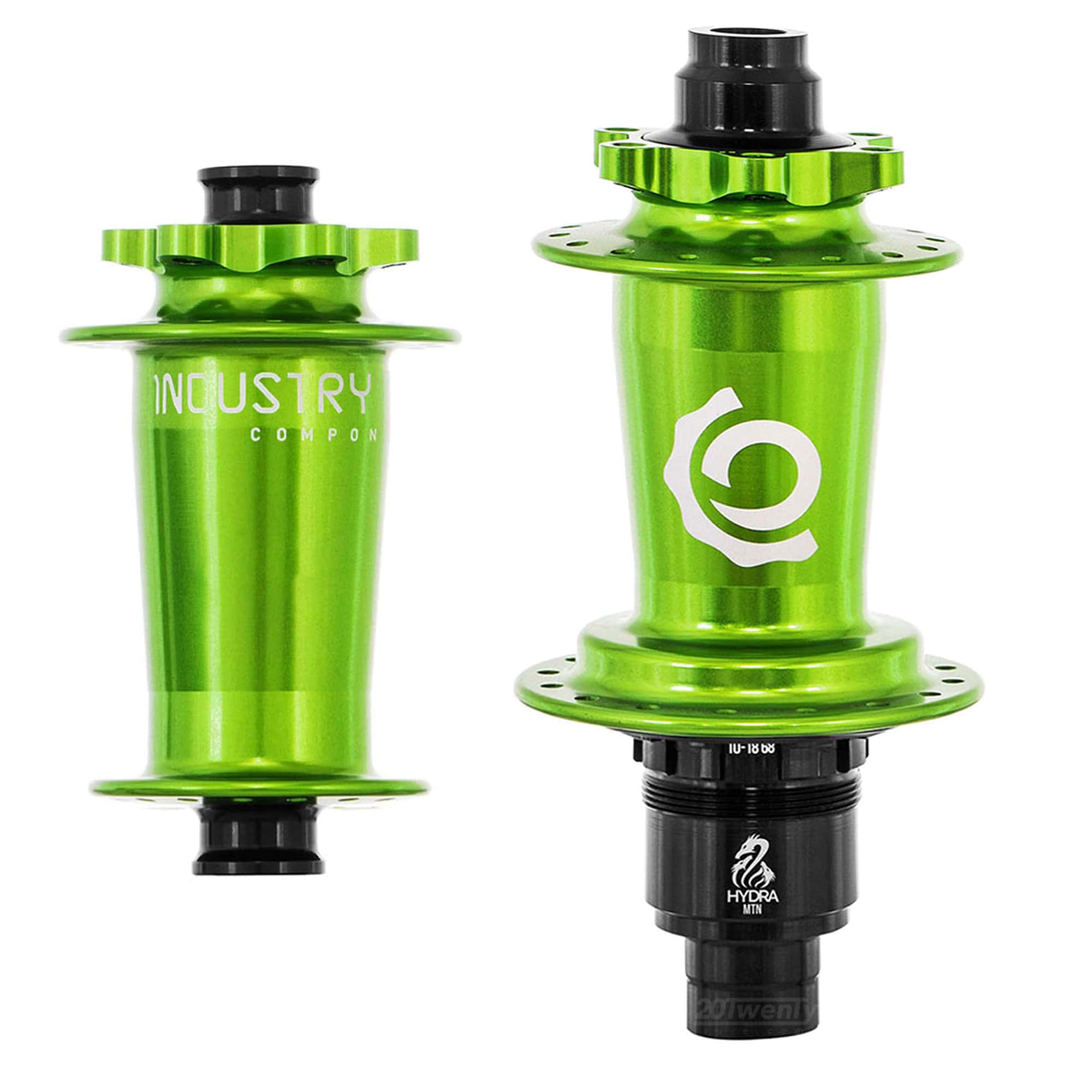 Industry 9 Hydra Classic Boost/SuperBoost 6 Bolt Hubs Lime Pair