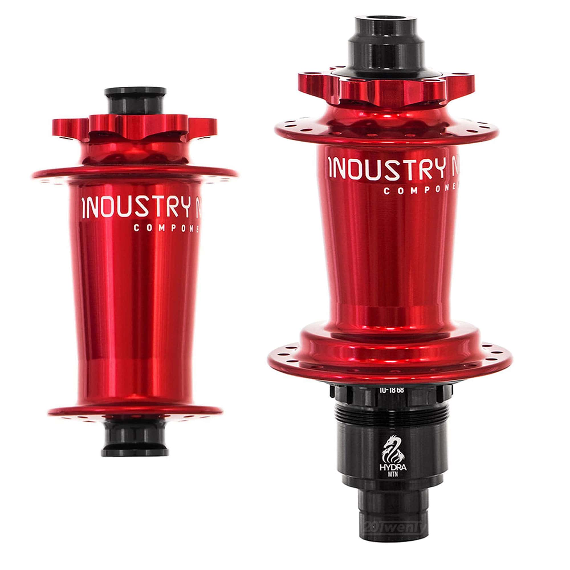 Industry 9 Hydra Classic Boost/SuperBoost 6 Bolt Hubs Red Pair