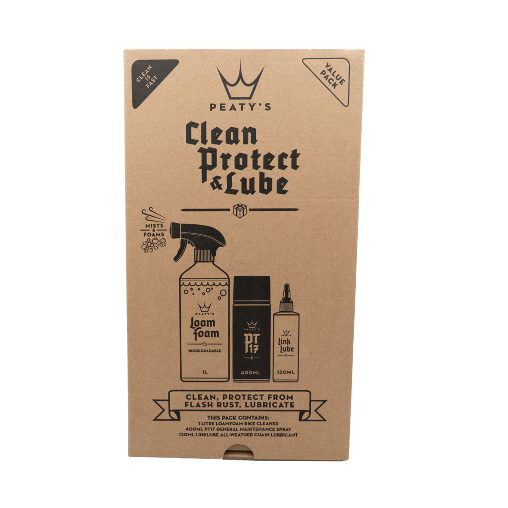 Peaty's Clean Protect & Lube Gift Pack Packaging