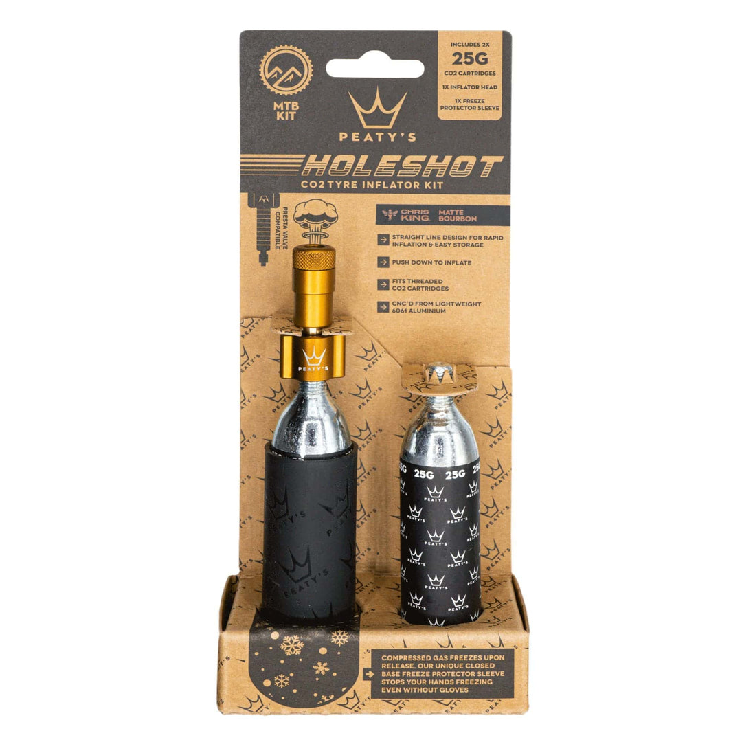 Peaty's Holeshot CO2 Inflater Road and Gravel Bourbon