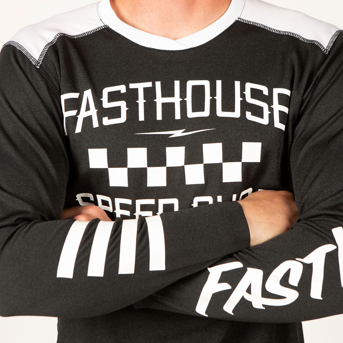 Fasthouse Alloy Roam Jersey Black Front Detail